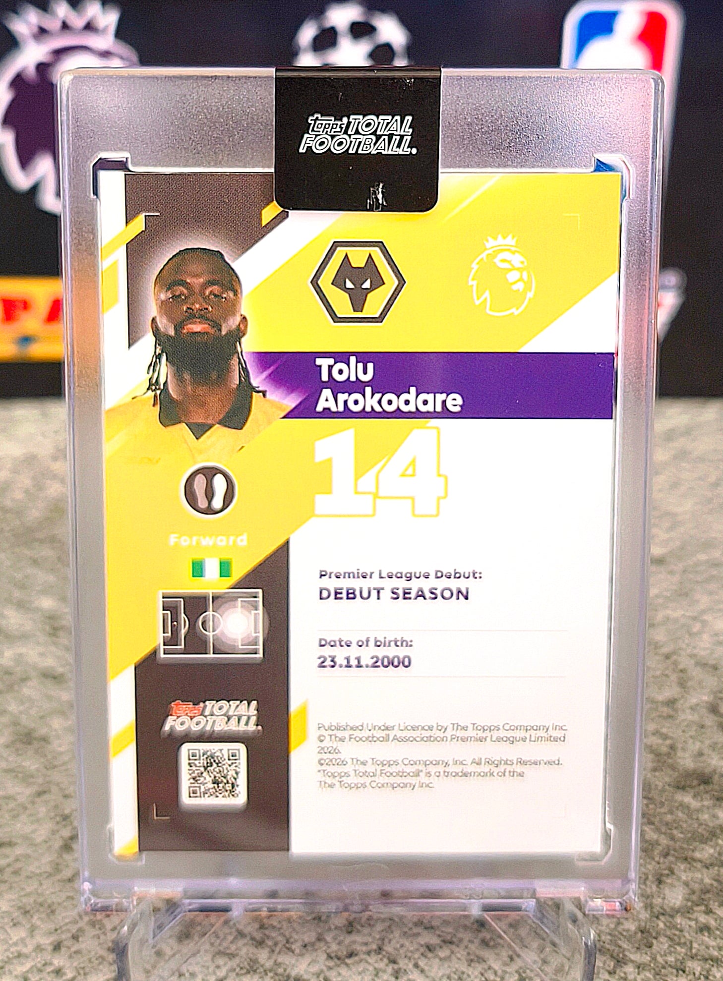 Tolu Arokodare RC 1/75 Classic Green - Topps Total Football 2025 - Super Rare