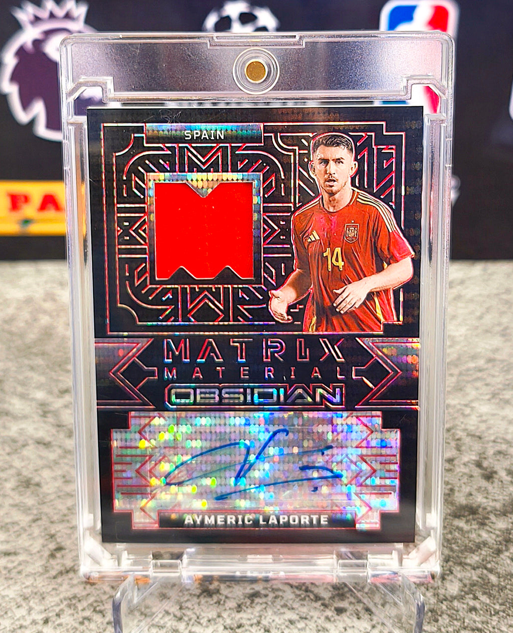 Aymeric Laporte Matrix Material Patch Auto 40/99 - Panini Obsidian 2024-25 Espagne