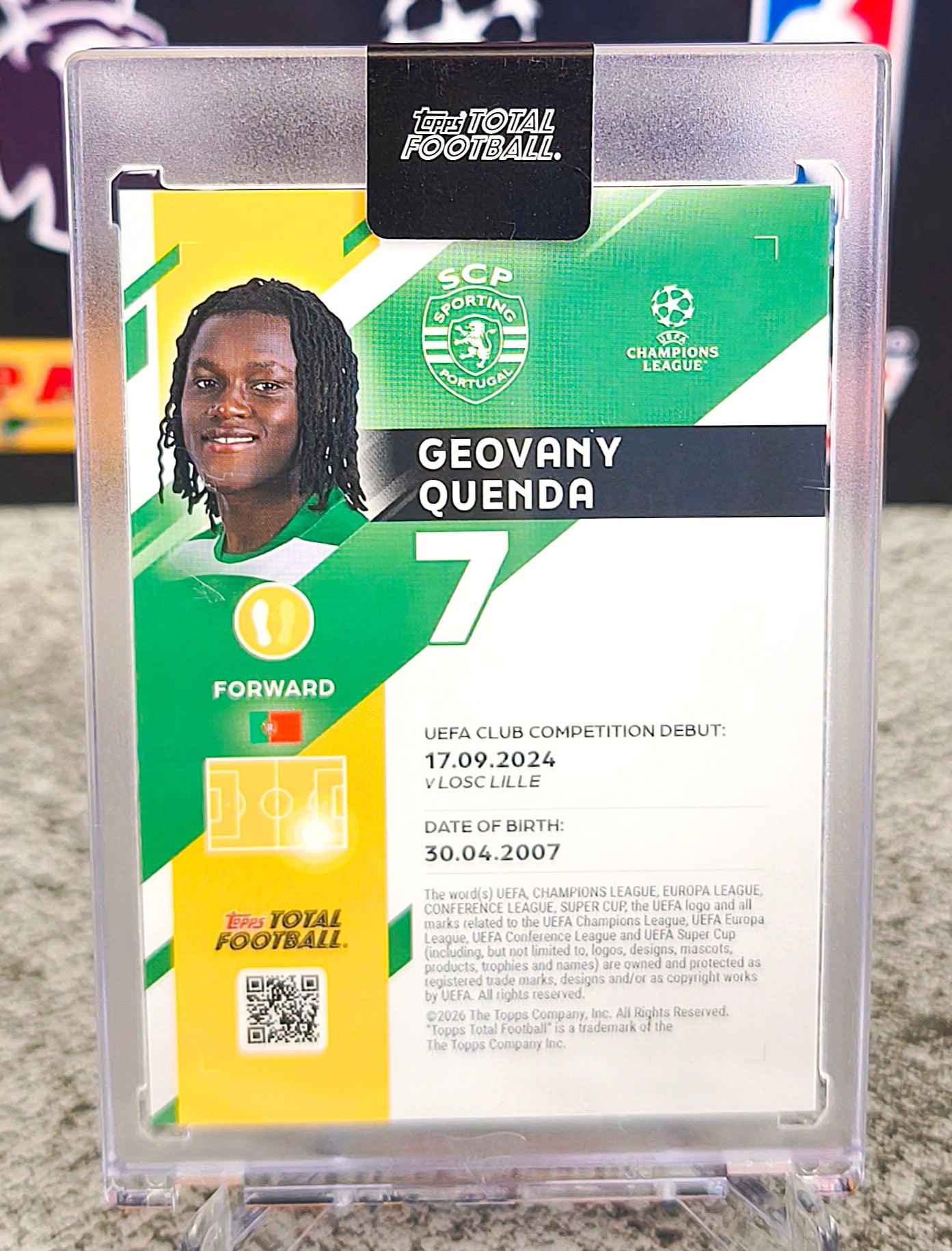 Geovany Quenda RC 10/75 Reign Supreme Green Holo - Topps Total Football 2025-26