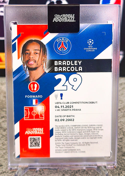 Bradley Barcola 9/25 Classic Purple - Topps Total Football 2025-26 PSG