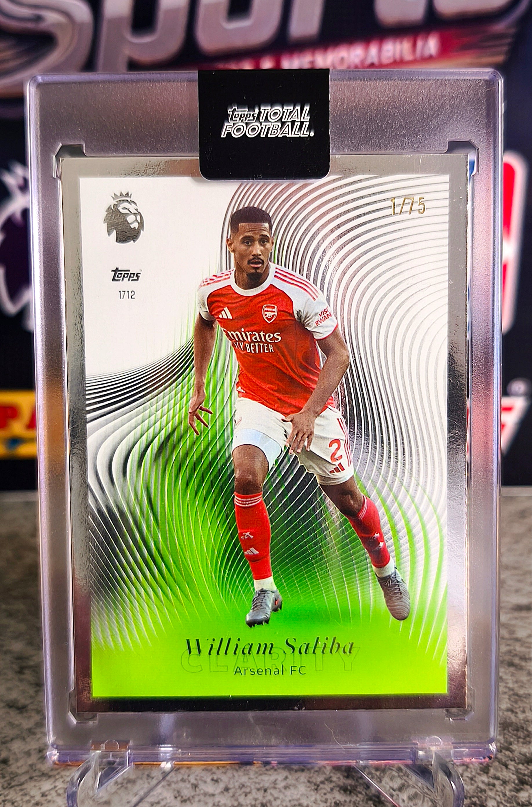 William Saliba 1/75 Clarity - Topps Total Football 2025-26 Arsenal FC