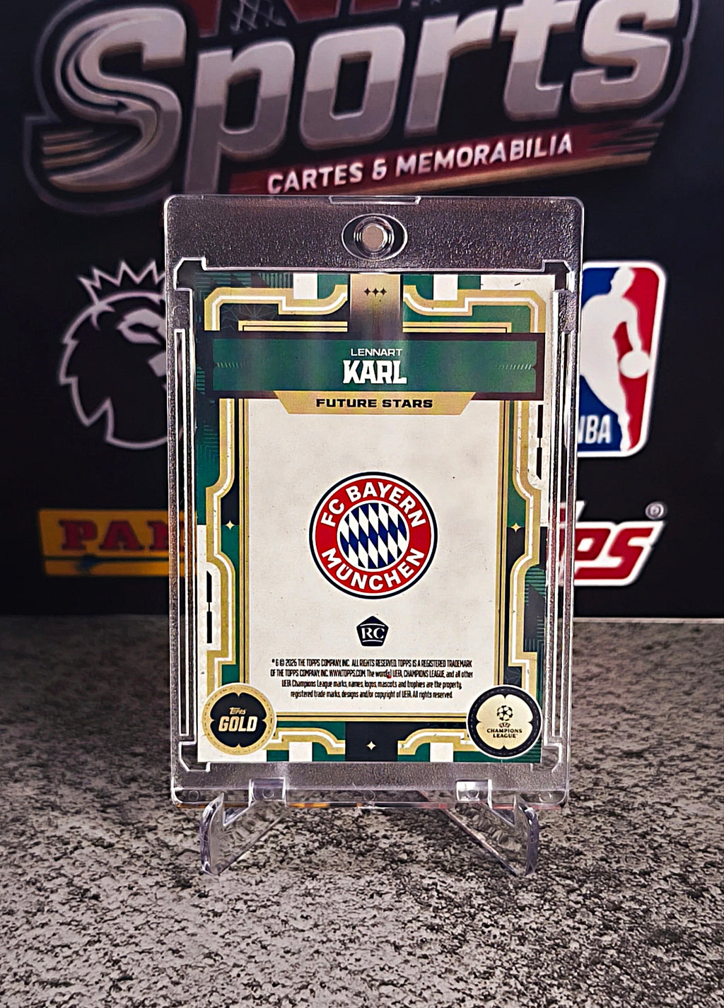 Lennart Karl 2025-26 Topps Gold UEFA Future Stars #07/75 RC - FC Bayern Munich