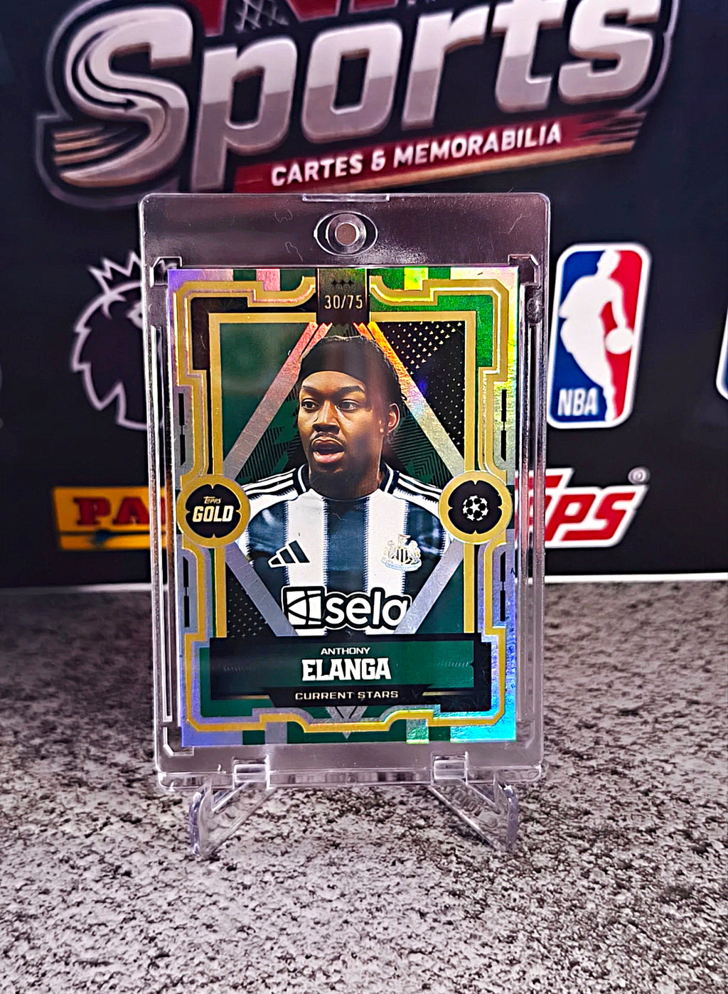 Anthony Elanga 2025-26 Topps Gold UEFA Current Stars #30/75 - Newcastle United