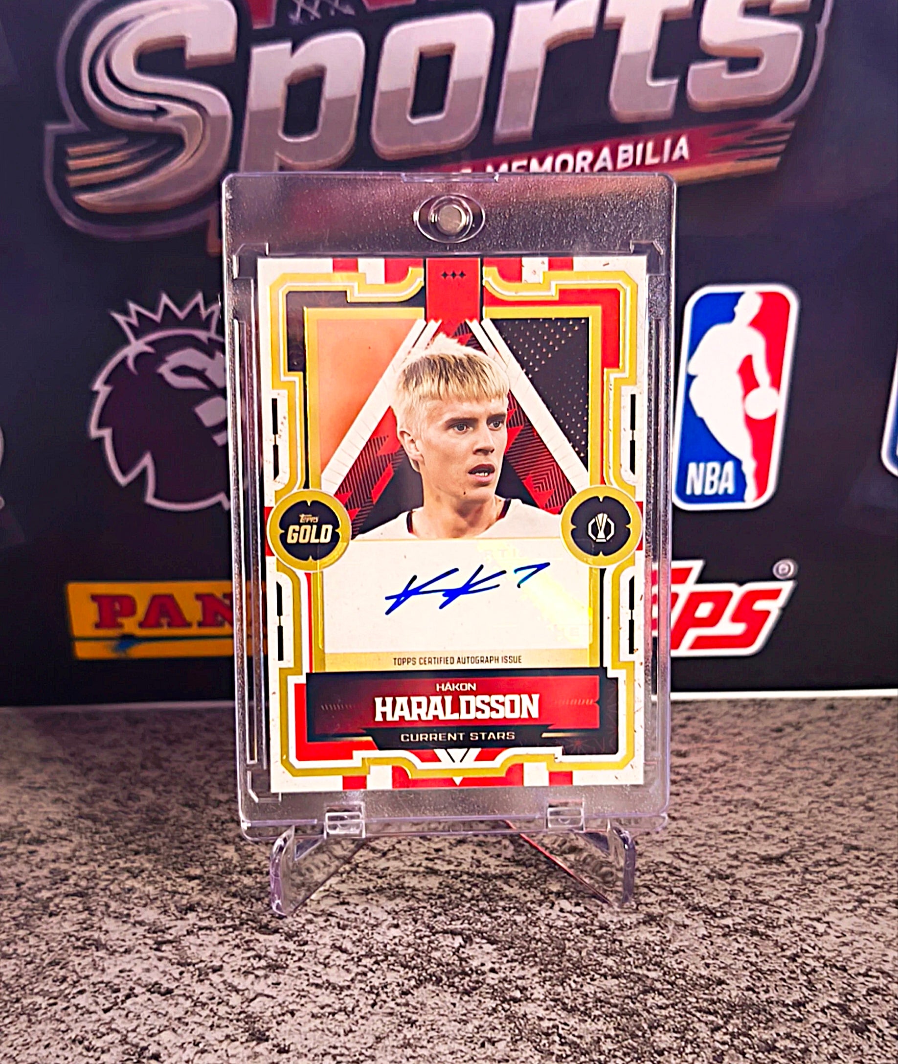 Hákon Haraldsson 2025-26 Topps Gold UEFA Current Stars Autograph - LOSC Lille