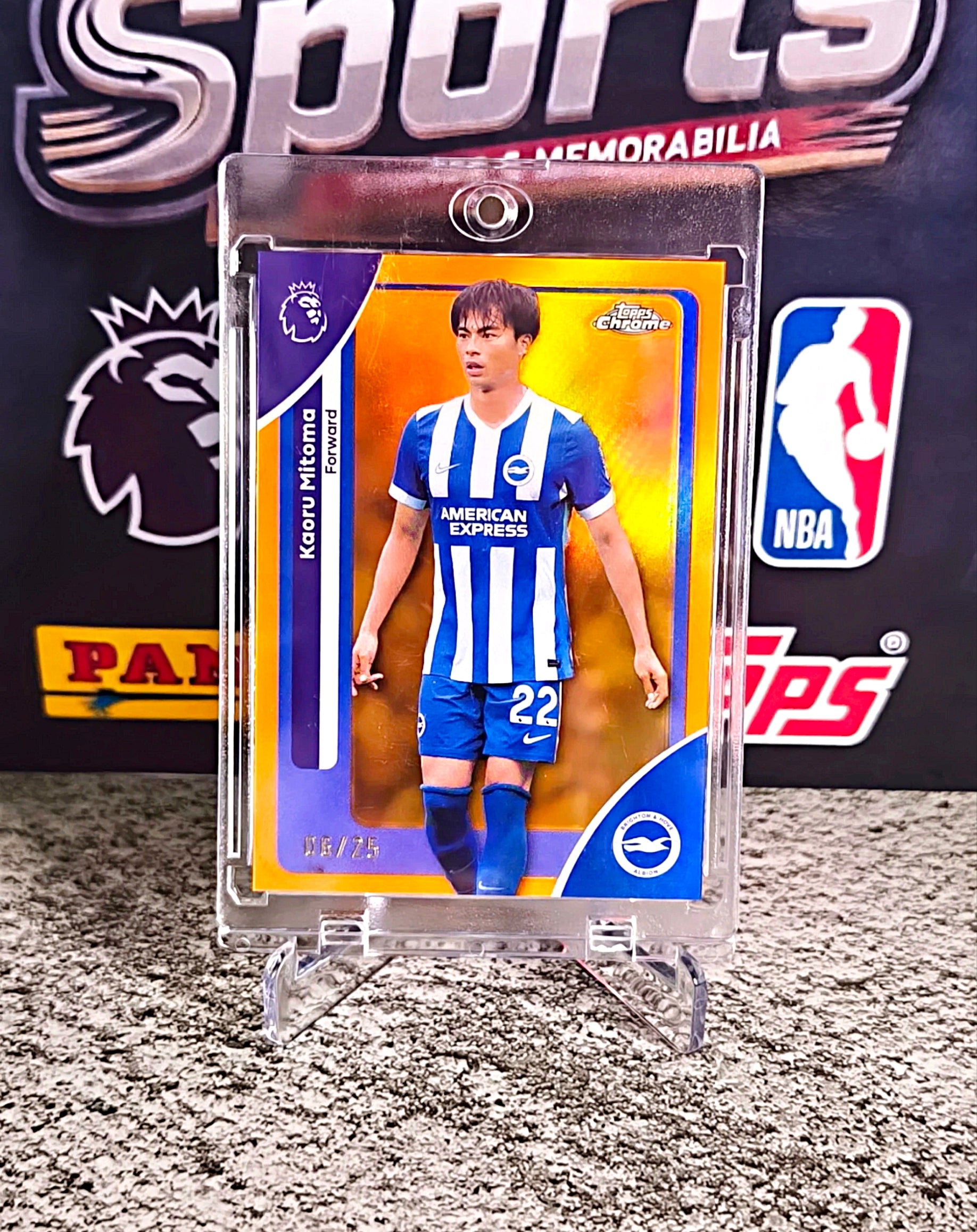 Kaoru Mitoma 2025-26 Topps Chrome Premier League Orange Refractor #06/25 - Brighton