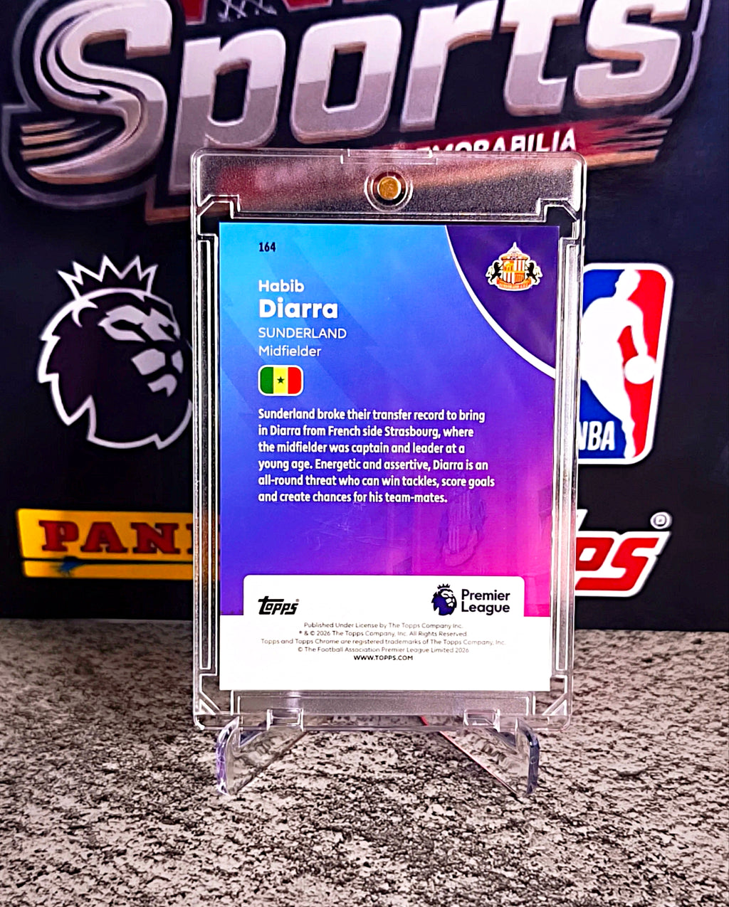 Habib Diarra 2025-26 Topps Chrome Premier League Blue Refractor #072/150 - Sunderland