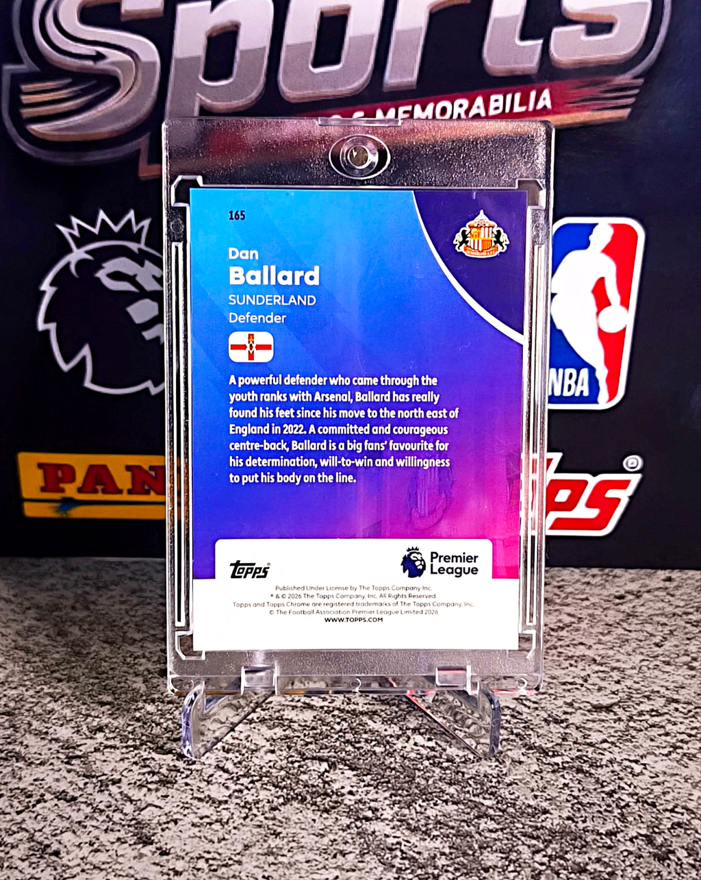 Dan Ballard 2025-26 Topps Chrome Premier League Green Wave Refractor #26/99 RC - Sunderland