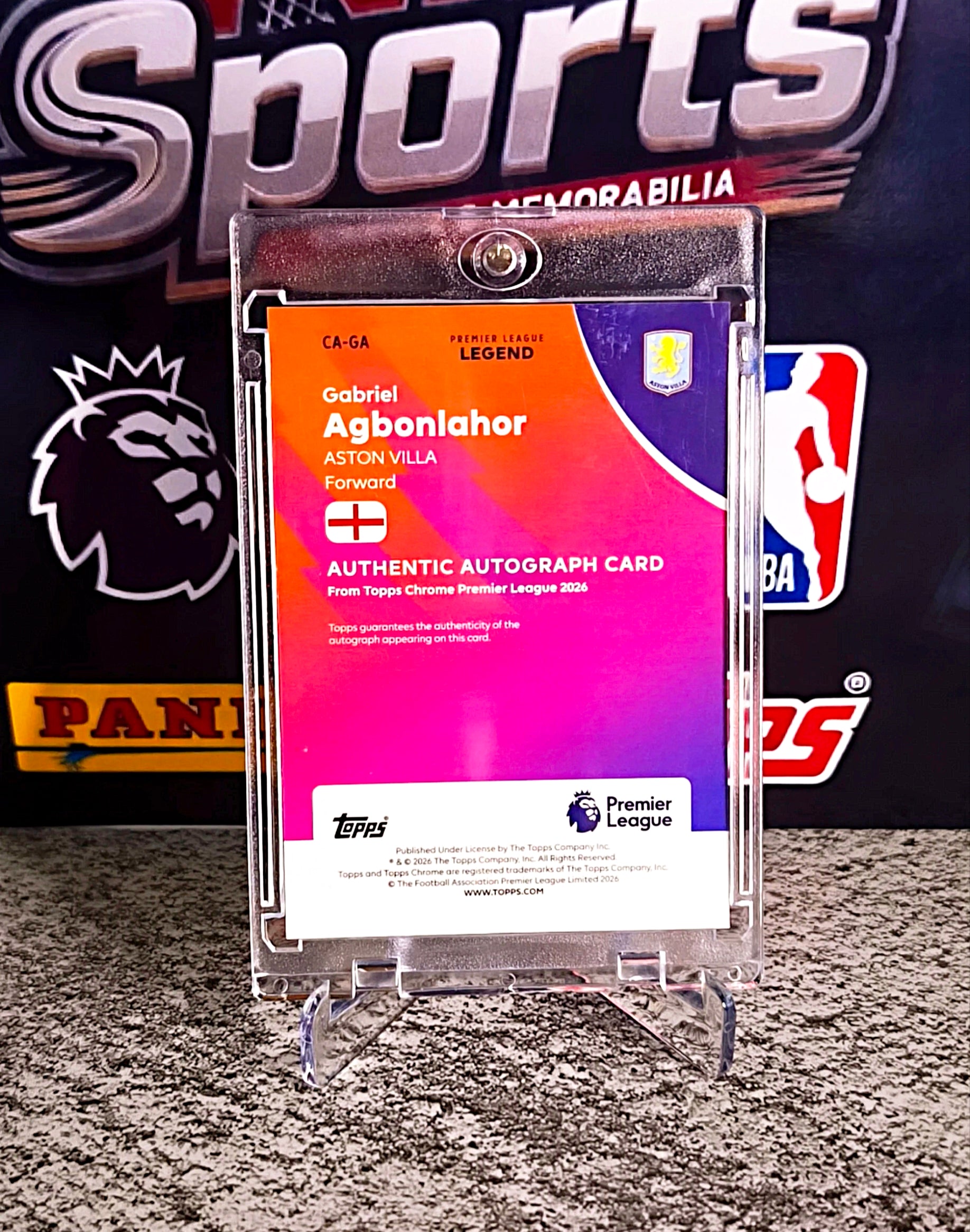 Gabriel Agbonlahor 2025-26 Topps Chrome Premier League Legend Autograph #199/199 - Aston Villa