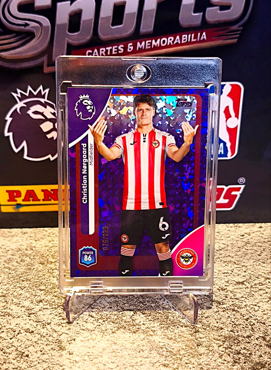 Christian Nørgaard 2025-26 Topps Premier League Refractor #076/199 - Brentford