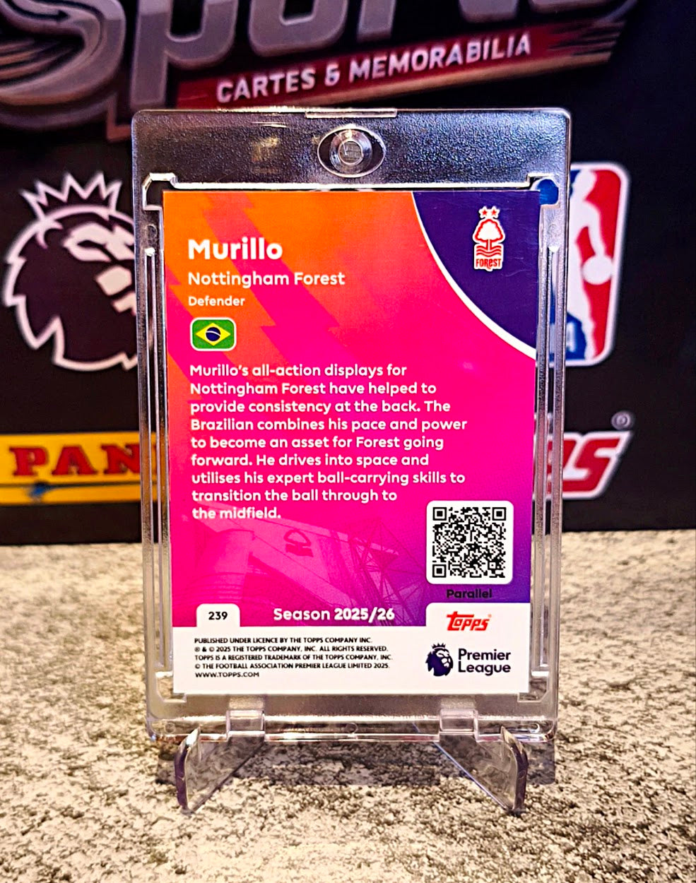Murillo 2025-26 Topps Premier League Refractor #329/399 - Nottingham Forest