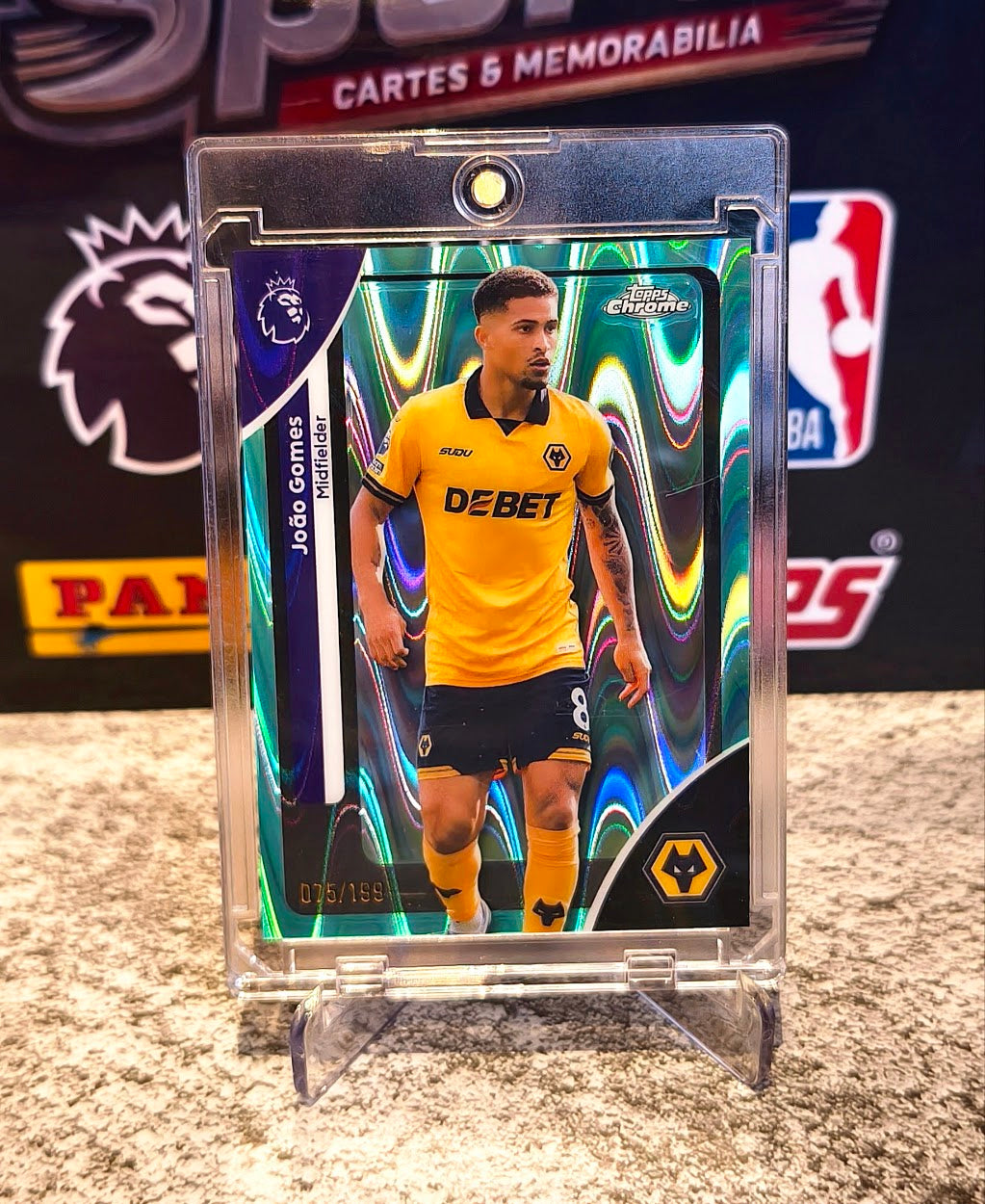 João Gomes 2025-26 Topps Chrome Premier League Refractor #075/199 - Wolves