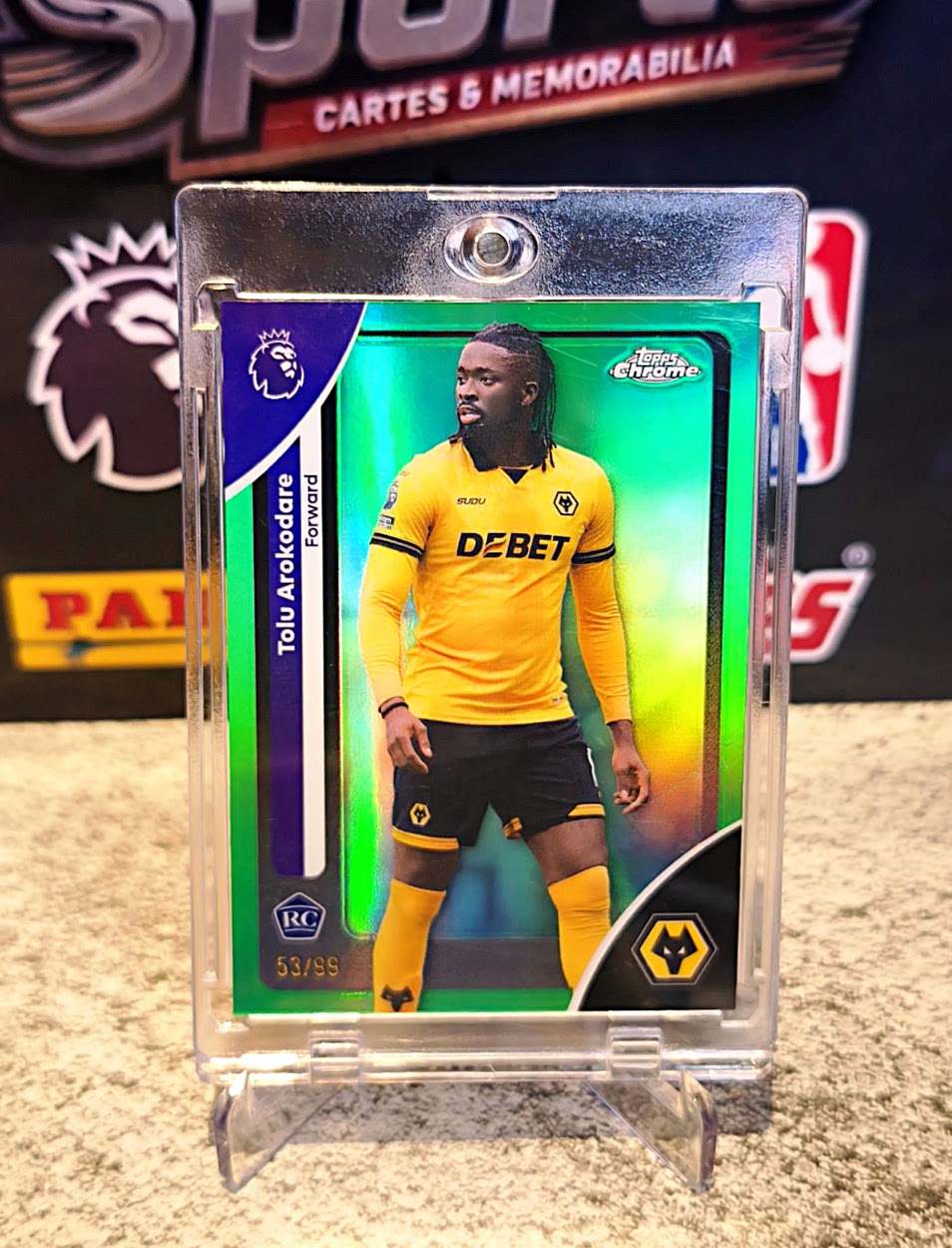 Tolu Arokodare 2025-26 Topps Chrome Premier League Refractor RC #53/99 - Wolves