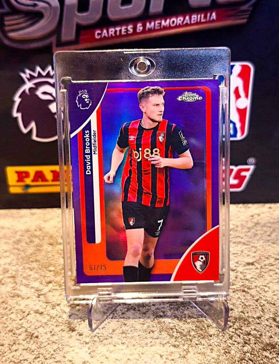 David Brooks 2025-26 Topps Chrome Premier League Refractor #61/75 - Bournemouth