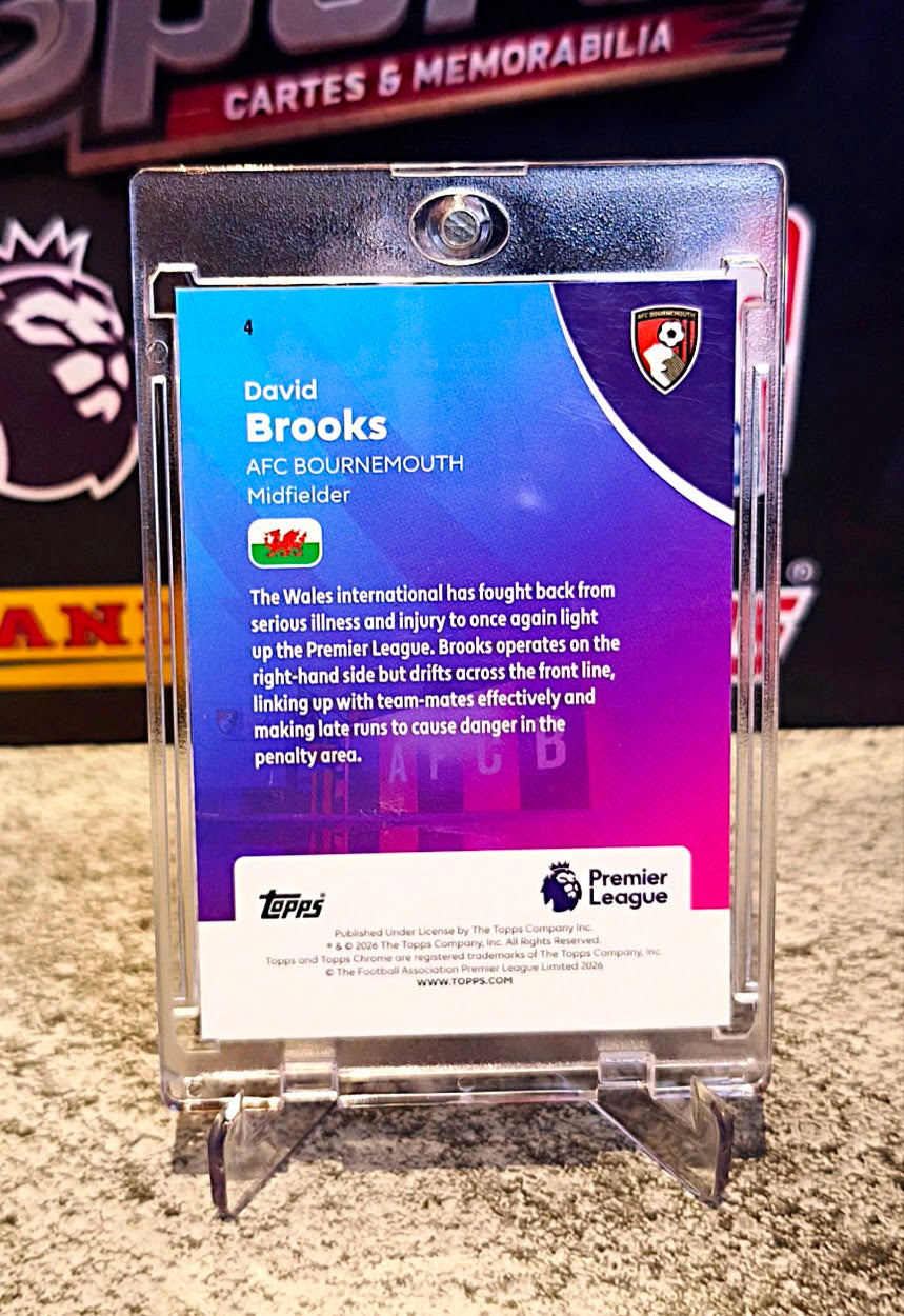 David Brooks 2025-26 Topps Chrome Premier League Refractor #61/75 - Bournemouth