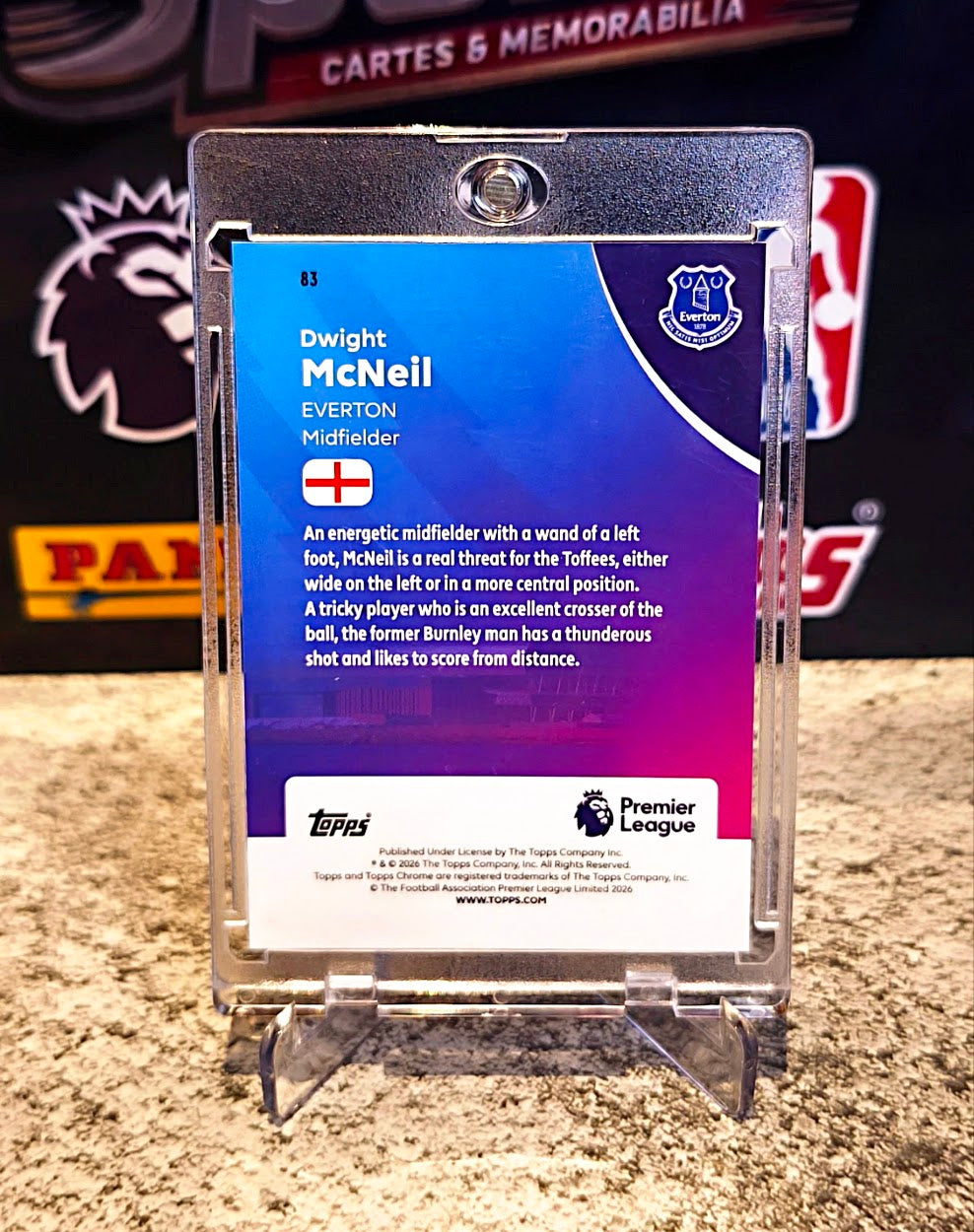 Dwight McNeil 2025-26 Topps Chrome Premier League Refractor #189/299 - Everton
