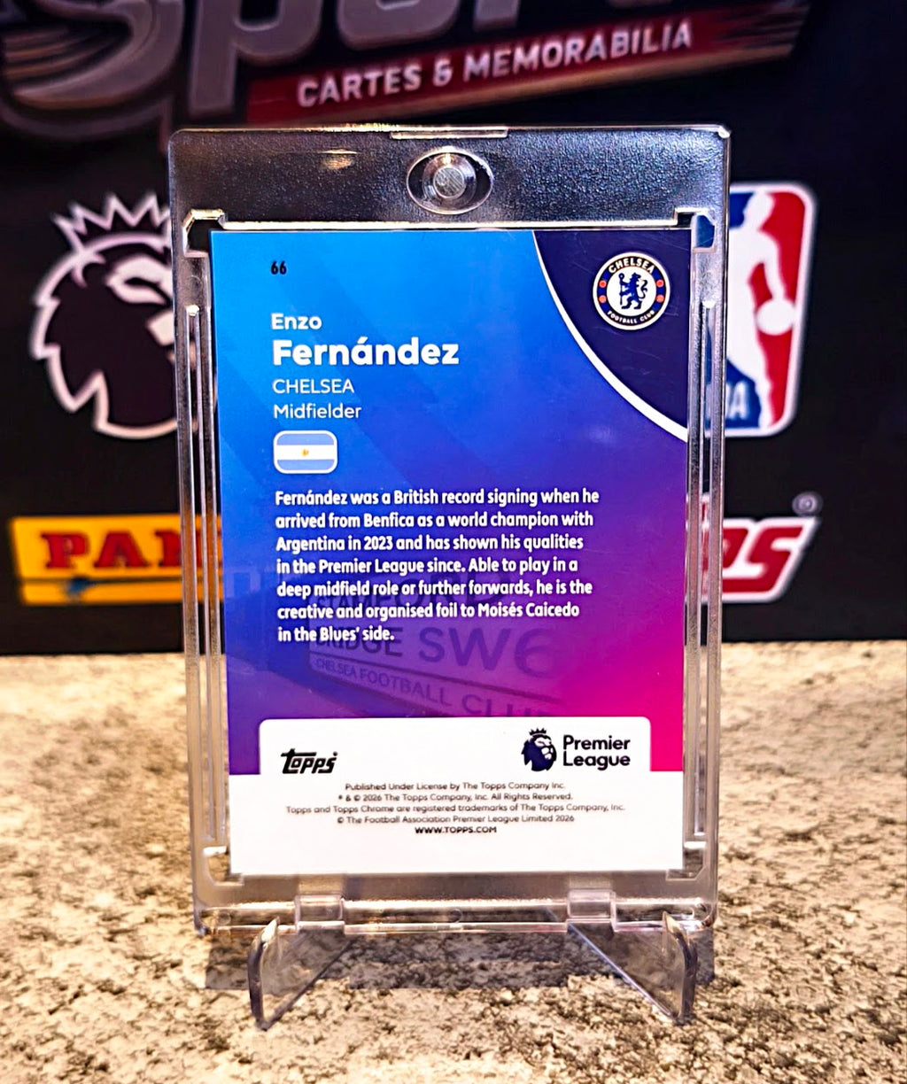Enzo Fernández 2025-26 Topps Chrome Premier League Refractor #048/275 - Chelsea