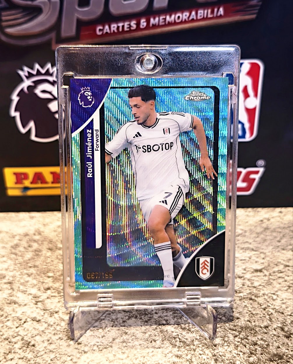 Raúl Jiménez 2025-26 Topps Chrome Premier League Aqua RayWave Refractor #087/199 - Fulham