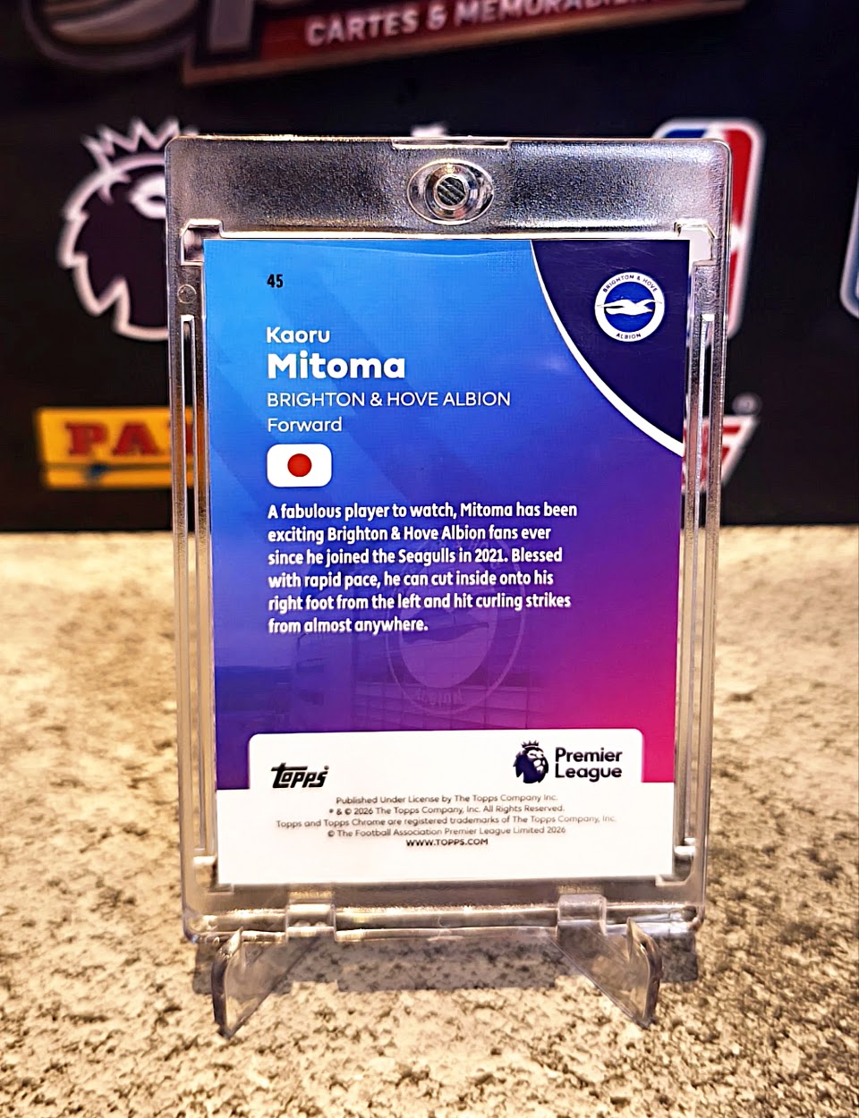Kaoru Mitoma 2025-26 Topps Chrome Premier League Orange Holo Refractor #08/25 - Brighton
