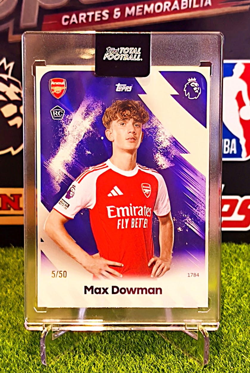 Max Dowman 2025-26 Topps Total Football Rookie Card RC #5/50 - Arsenal