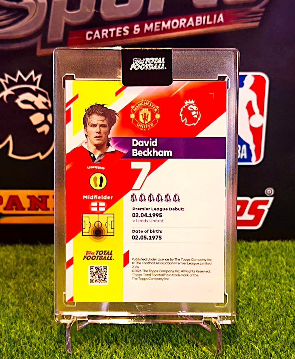 David Beckham 2025-26 Topps Total Football #23/75 - Manchester United Legend