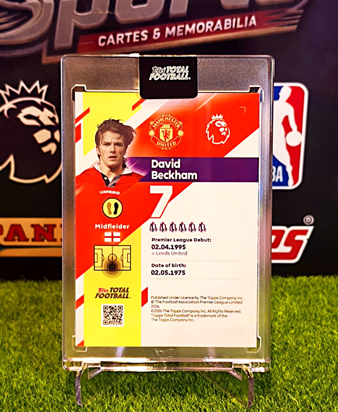 David Beckham 2025-26 Topps Total Football #23/75 - Manchester United Legend