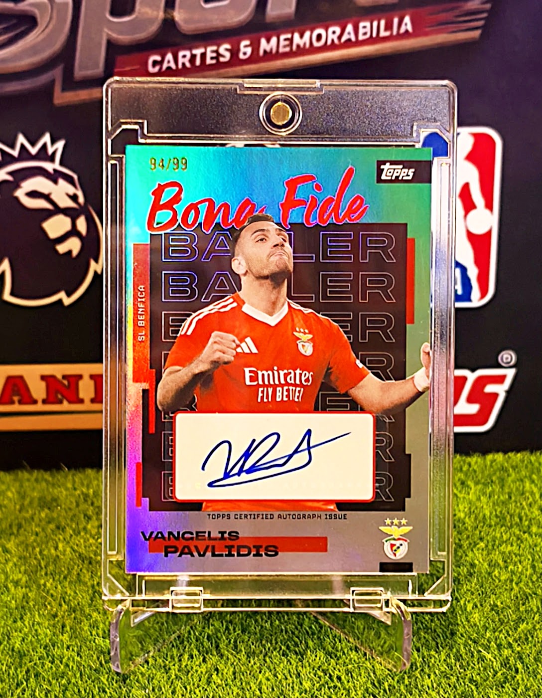 Vangelis Pavlidis 2025-26 Topps SL Benfica Team Set Bona Fide Baller Autograph #94/99