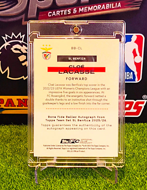 Cloé Lacasse 2025-26 Topps SL Benfica Team Set Bona Fide Baller Autograph #60/75