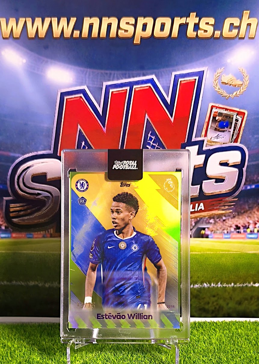 Estêvão Willian 2025-26 Topps Total Football Rookie Card RC #13/75 - Chelsea (Factory Mint)