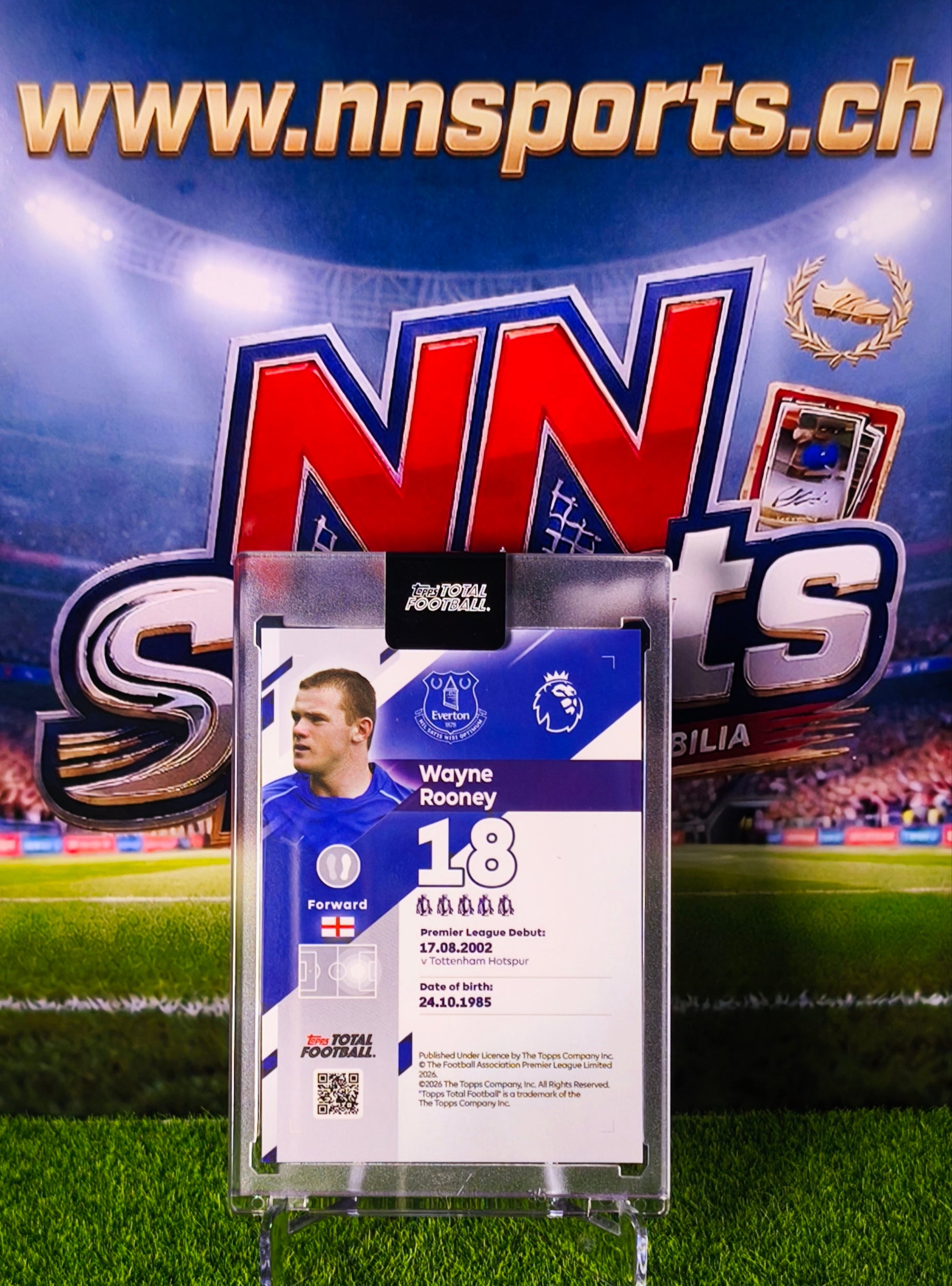Wayne Rooney 2025-26 Topps Total Football  #04/75 - Everton Legend