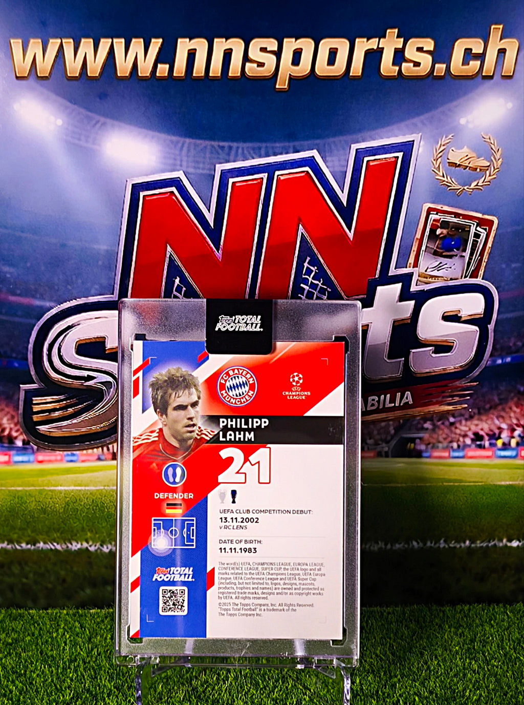 Philipp Lahm 2025-26 Topps Total Football First Class #2/50 - Bayern Munich Legend