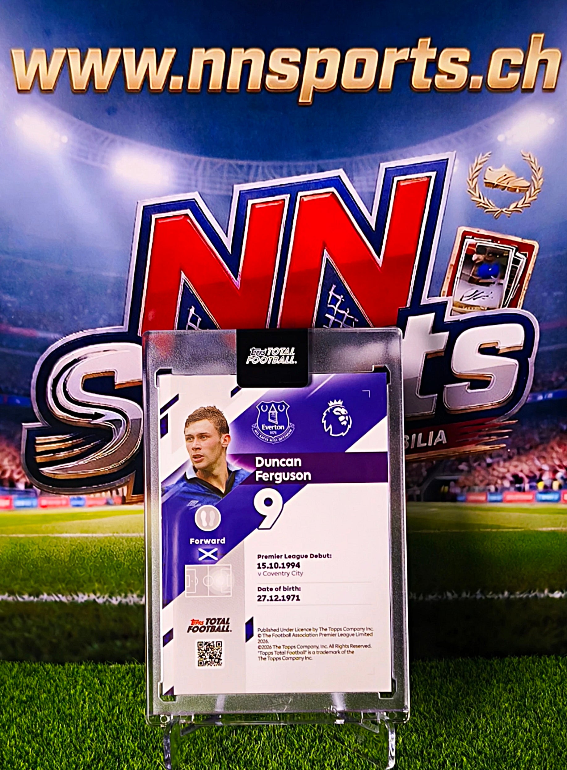 Duncan Ferguson 2025-26 Topps Total Football Next Goal Wins #2/75 - Everton Legend