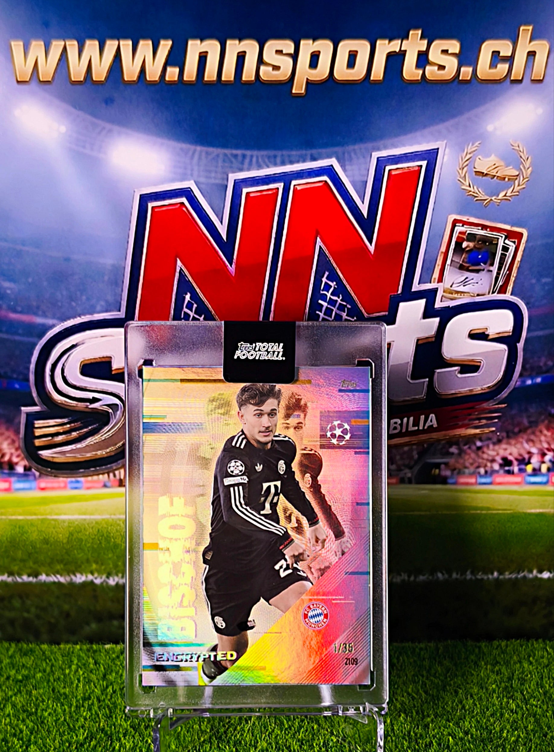 Tom Bischof 2025-26 Topps Total Football Encrypted #1/35 - Bayern Munich