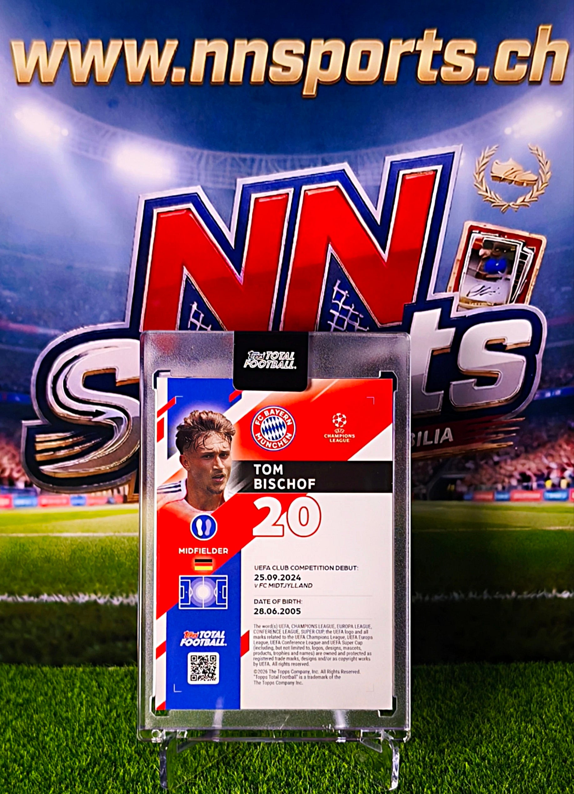 Tom Bischof 2025-26 Topps Total Football Encrypted #1/35 - Bayern Munich