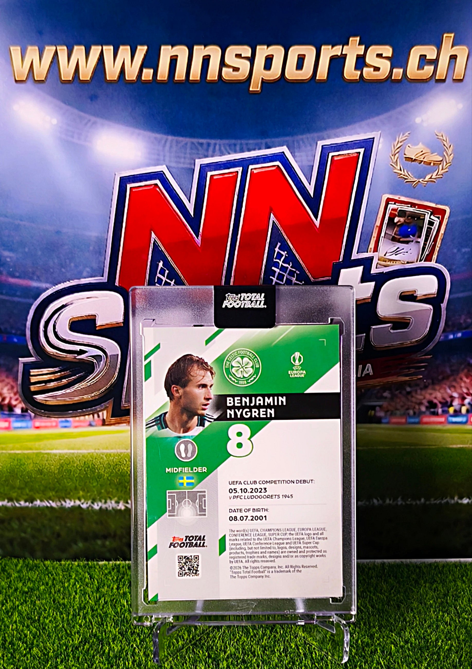 Benjamin Nygren 2025-26 Topps Total Football Encrypted #1/75 RC - Celtic