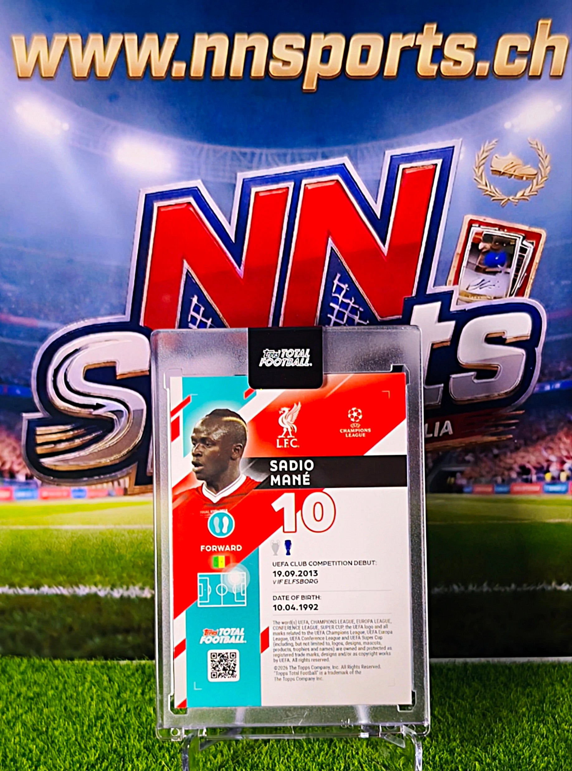 Sadio Mané 2025-26 Topps Total Football Encrypted #1/75 - Liverpool Legend