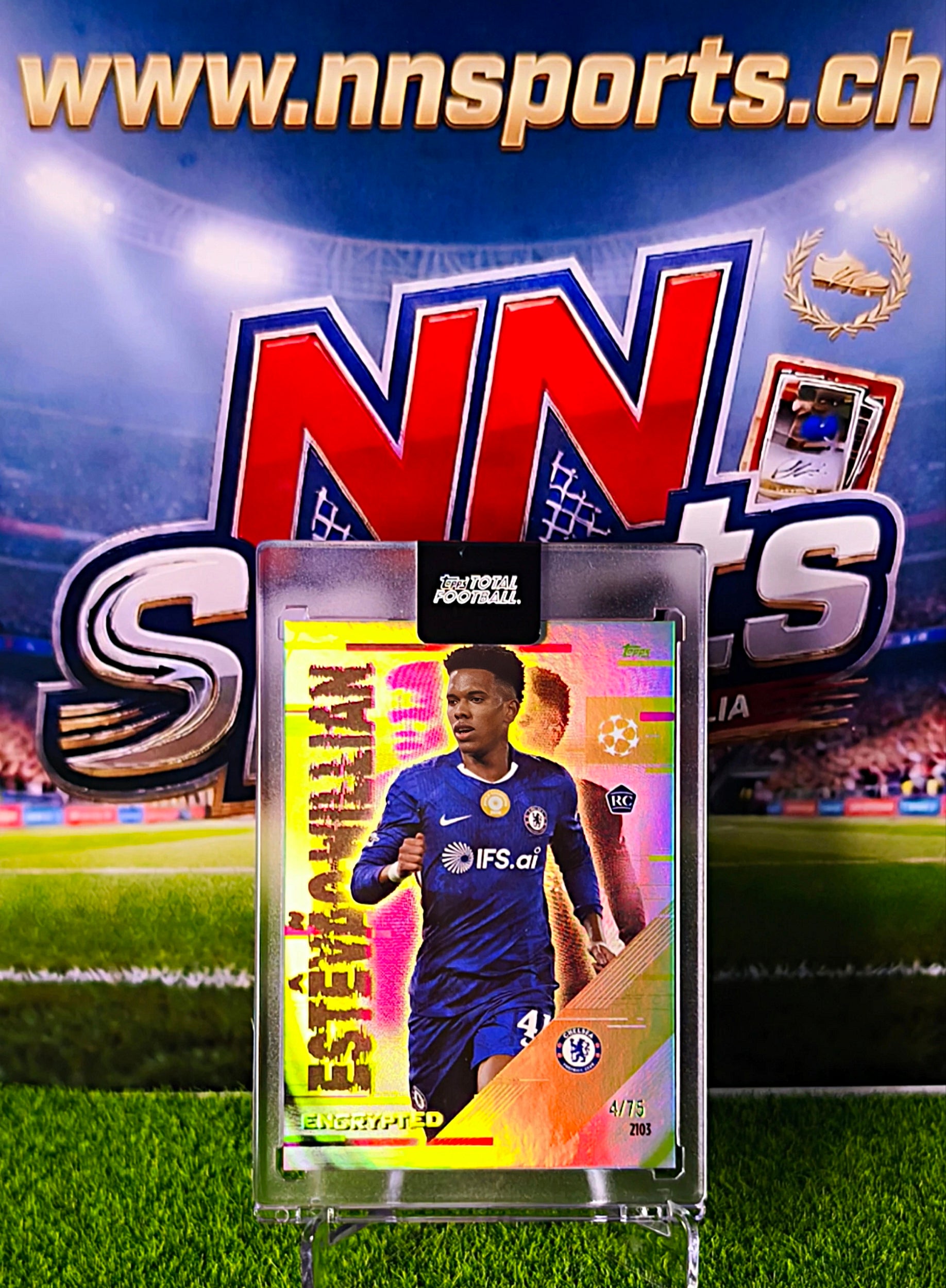 Estêvão Willian 2025-26 Topps Total Football Encrypted #4/75 RC - Chelsea