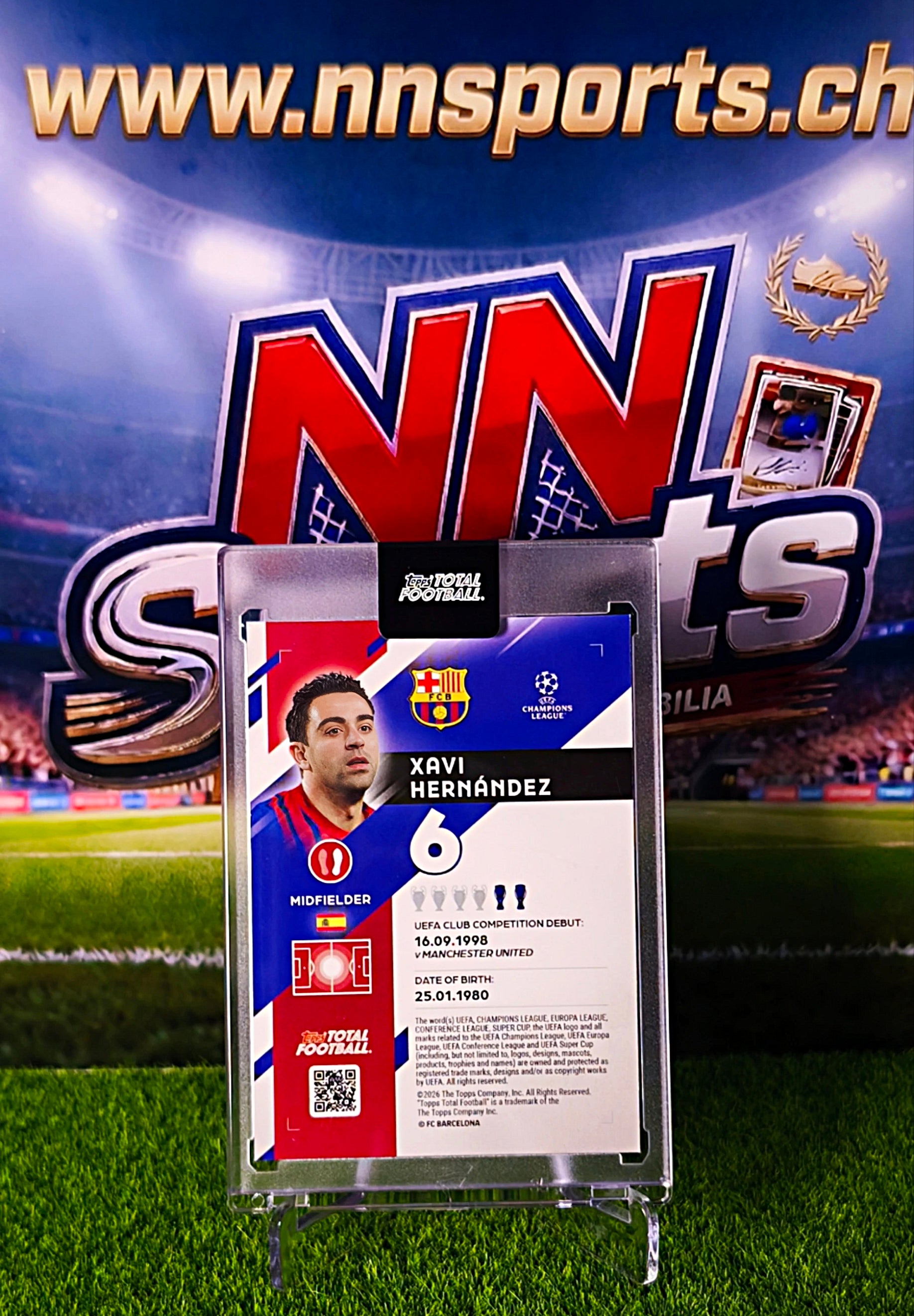 Xavi Hernández 2025-26 Topps Total Football Pitch to Dugout #70/99 - Barcelona Legend
