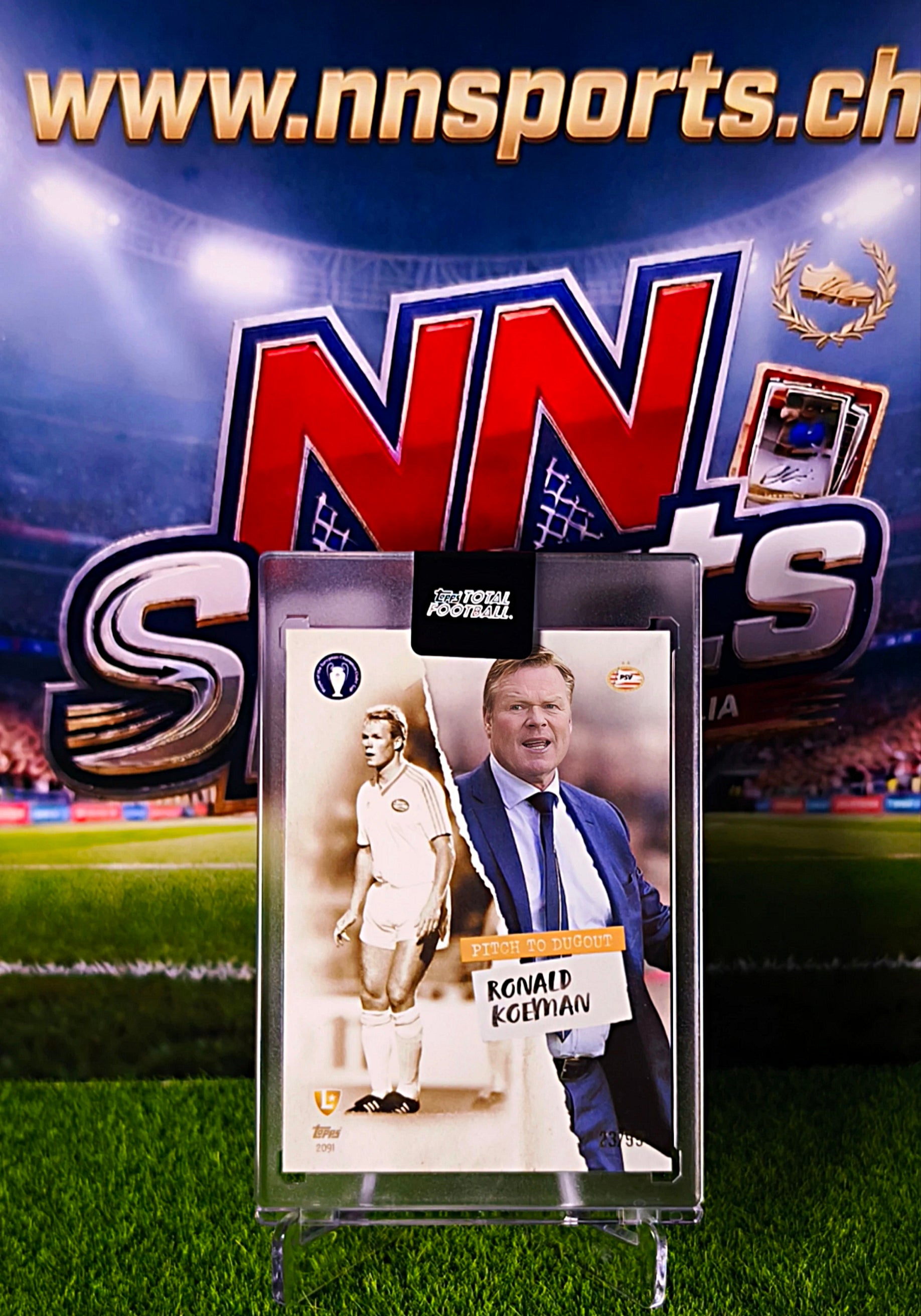 Ronald Koeman 2025-26 Topps Total Football Pitch to Dugout #23/99 - Legend