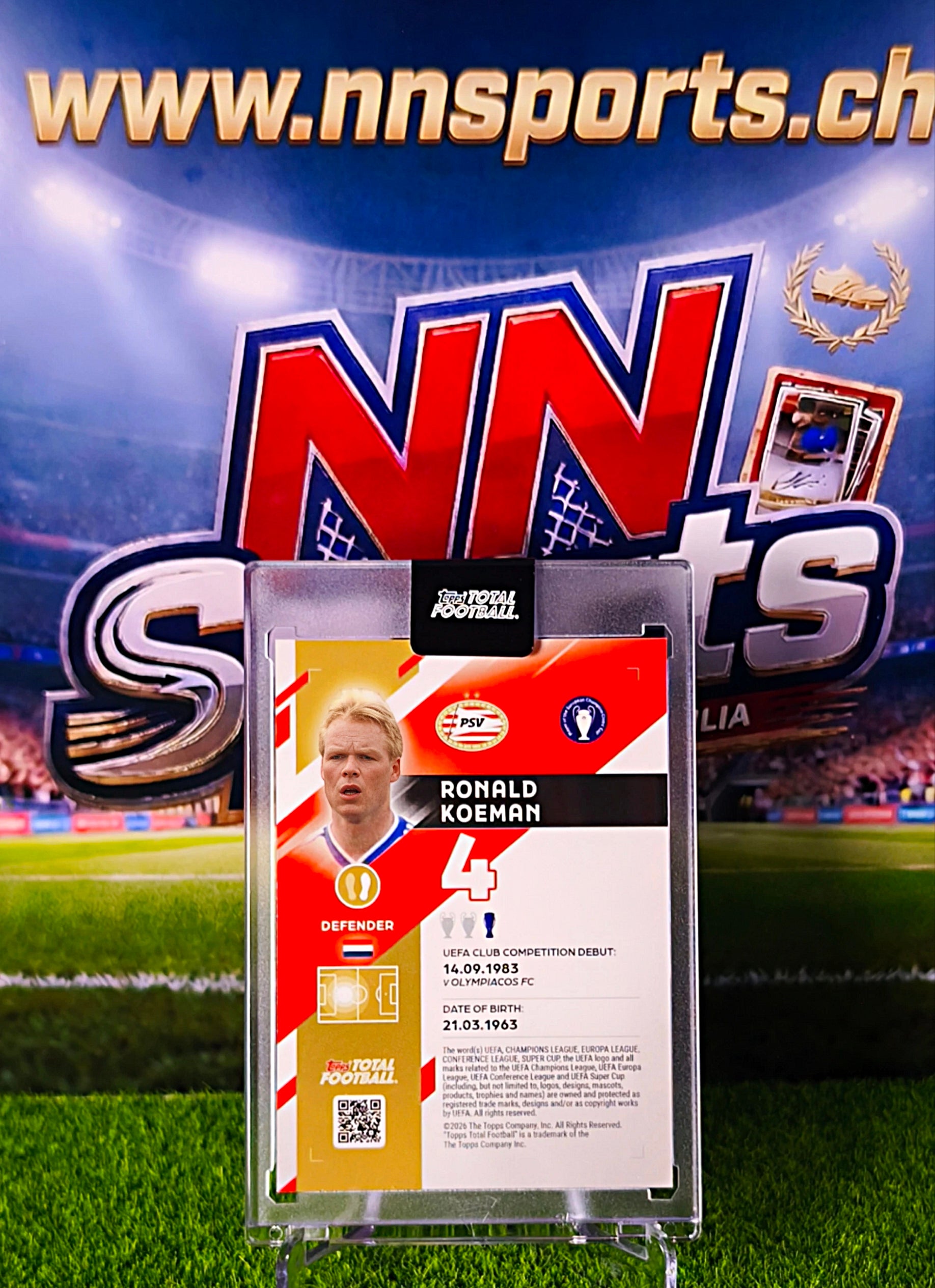 Ronald Koeman 2025-26 Topps Total Football Pitch to Dugout #23/99 - Legend