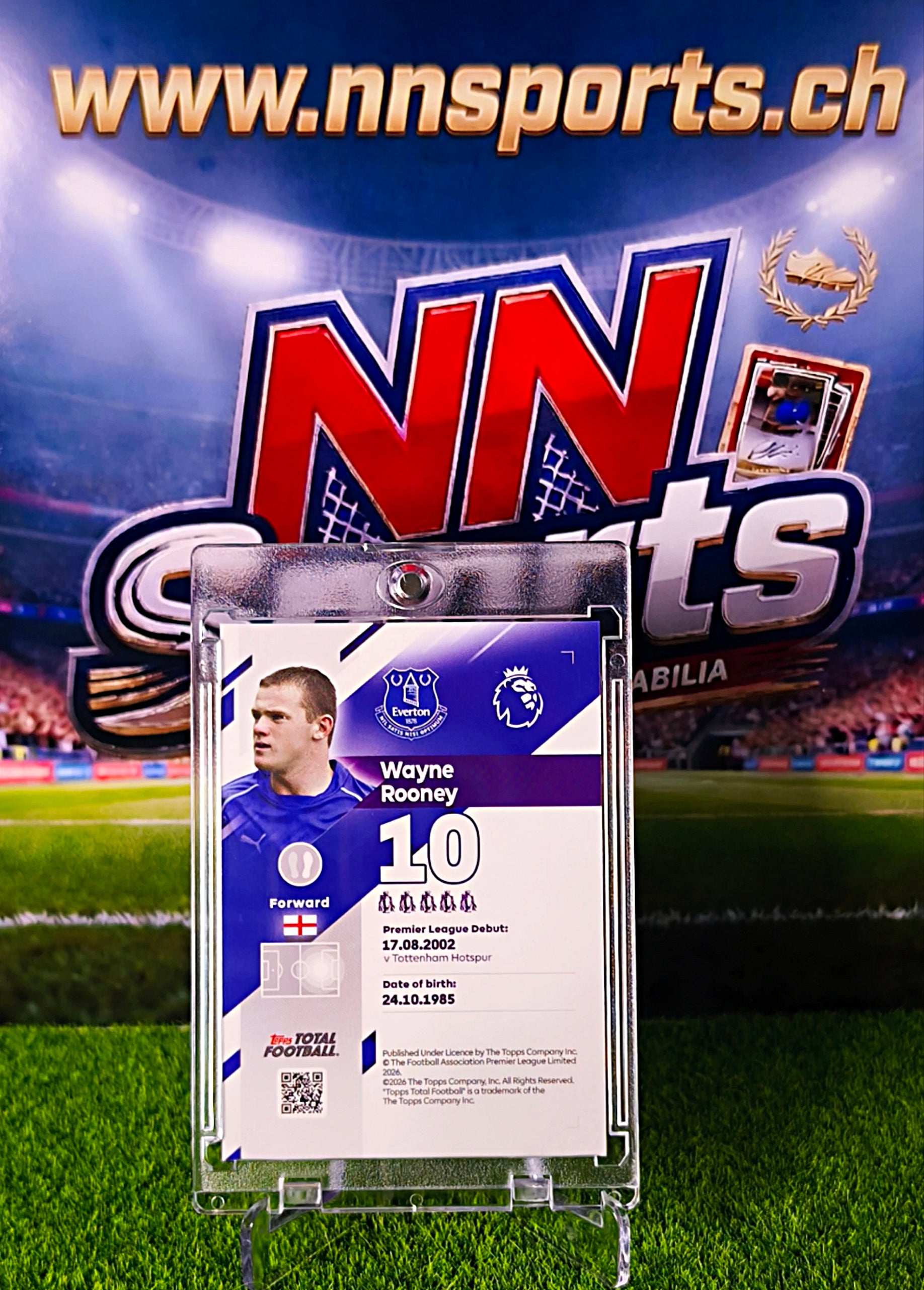 Wayne Rooney 2025-26 Topps Total Football Total Performers #10/75 - Everton Legend