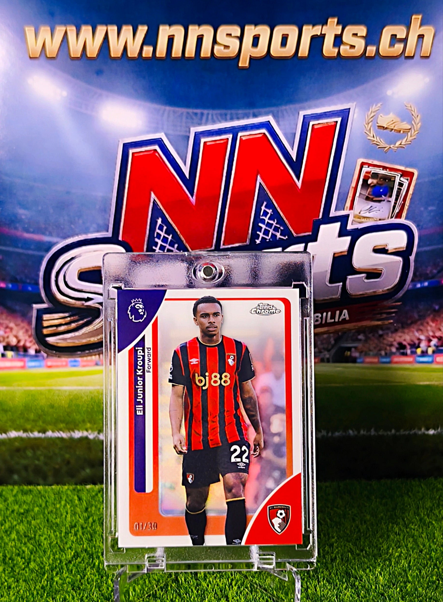 Eli Junior Kroupi 2025-26 Topps Chrome #01/30 - AFC Bournemouth