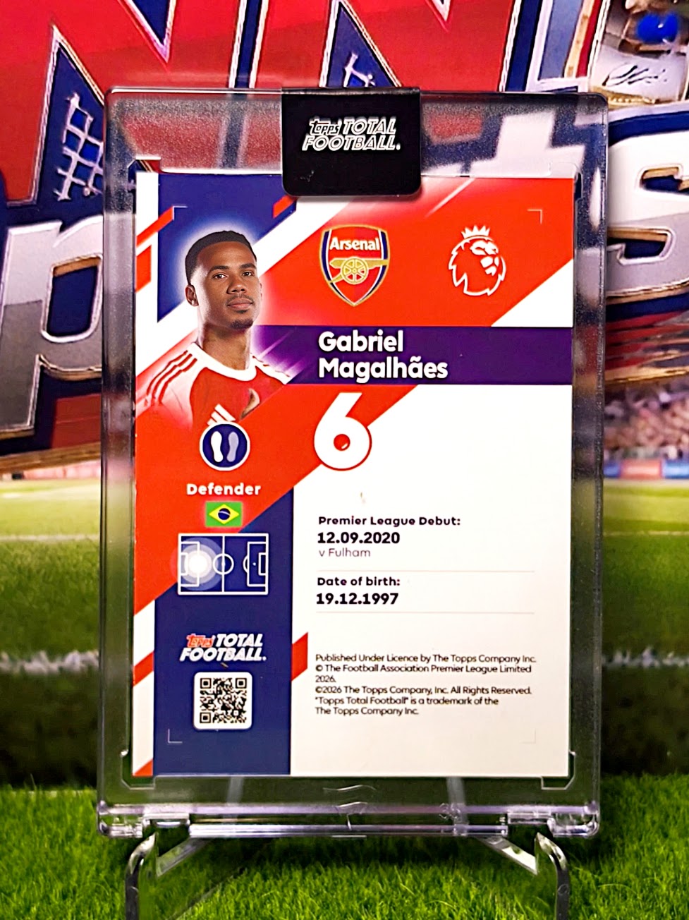 Gabriel Magalhães Team of the Season 2/50 - Topps Total Football Arsenal 🔥