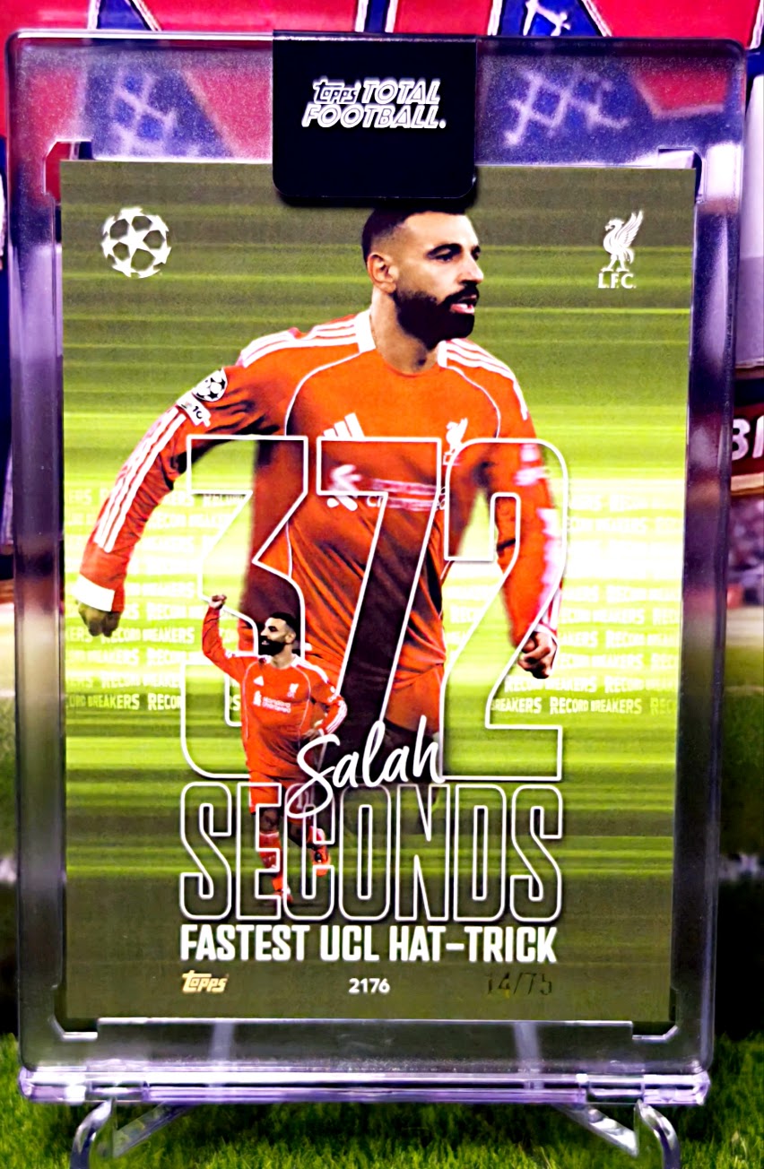 Mohamed Salah Record Breakers 14/75 - Topps Total Football Liverpool 🔥