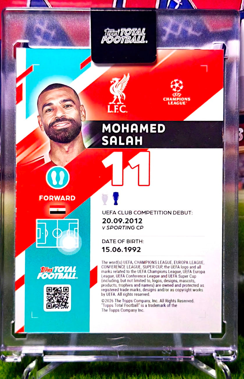 Mohamed Salah Record Breakers 13/50 - Topps Total Football Liverpool 🔥