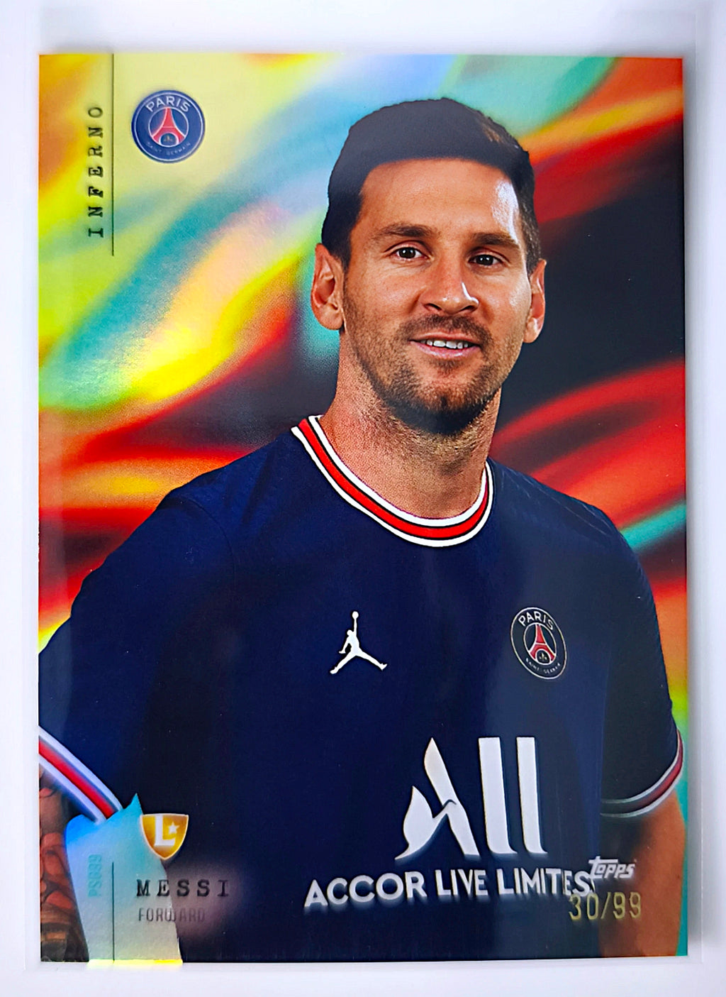 Lionel Messi Inferno 30/99 - Topps Total Football Paris Saint-Germain 🔥