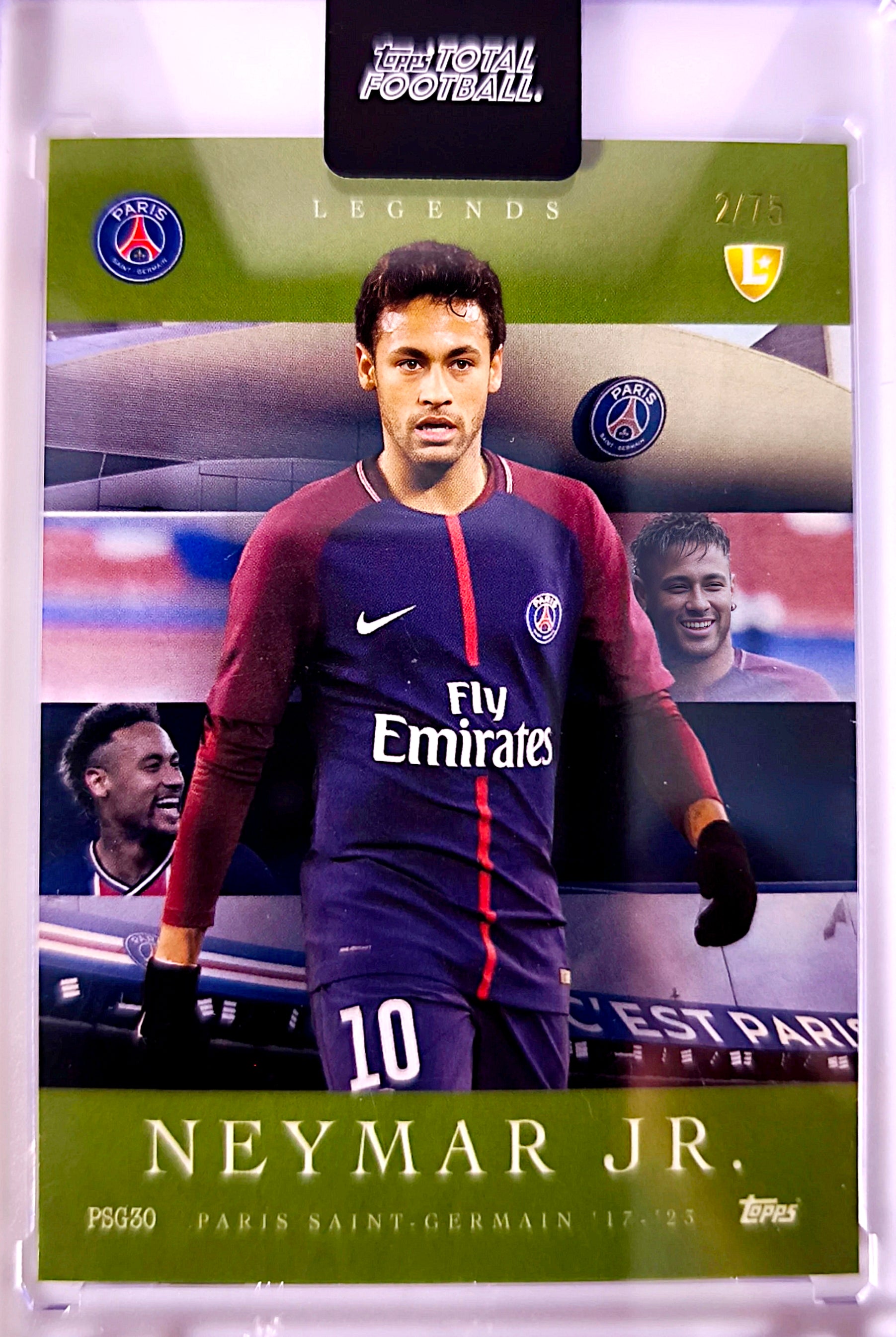 Neymar Jr. Legends 2/75 - Topps Total Football Paris Saint-Germain 🔥