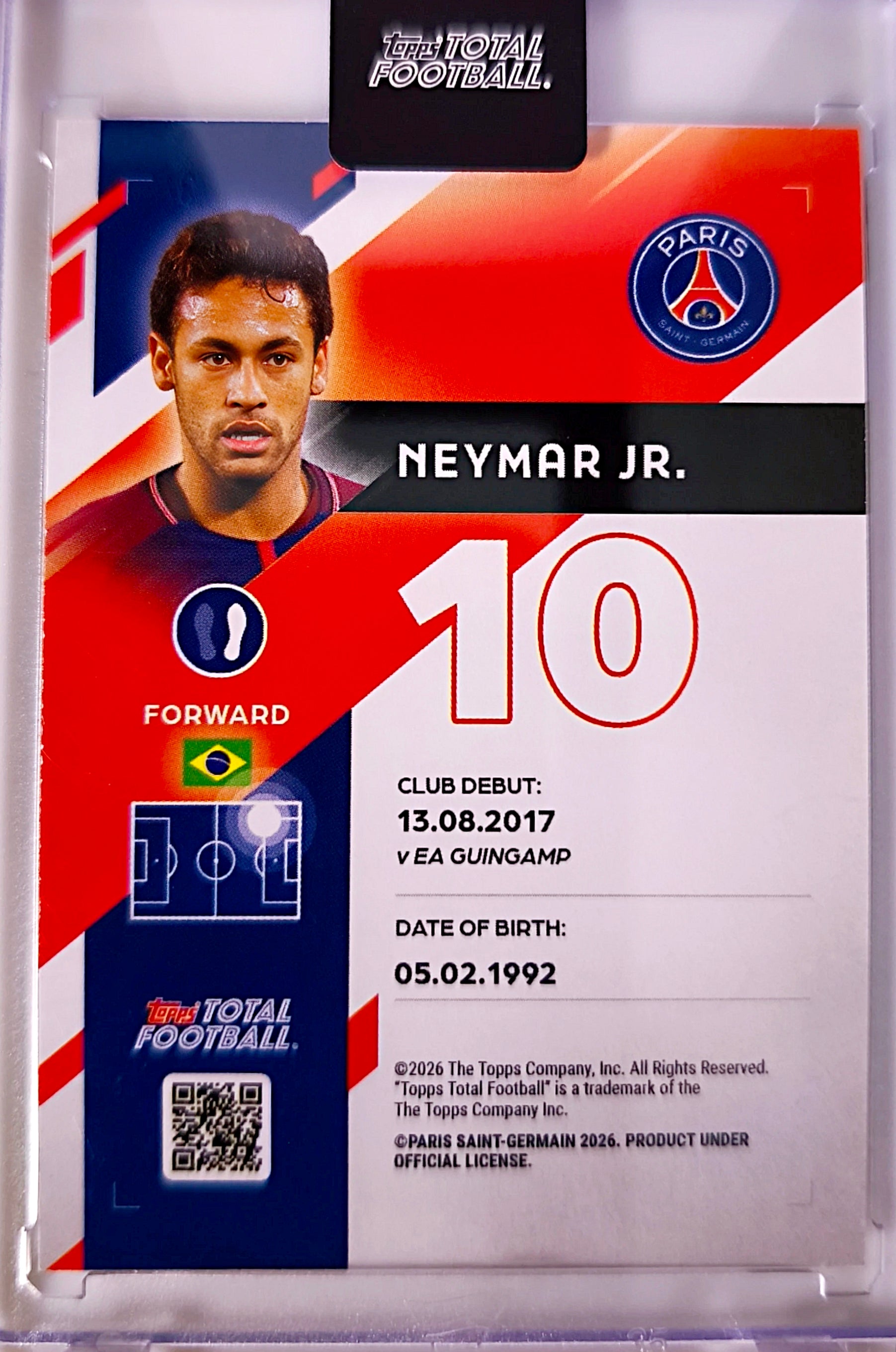 Neymar Jr. Legends 2/75 - Topps Total Football Paris Saint-Germain 🔥