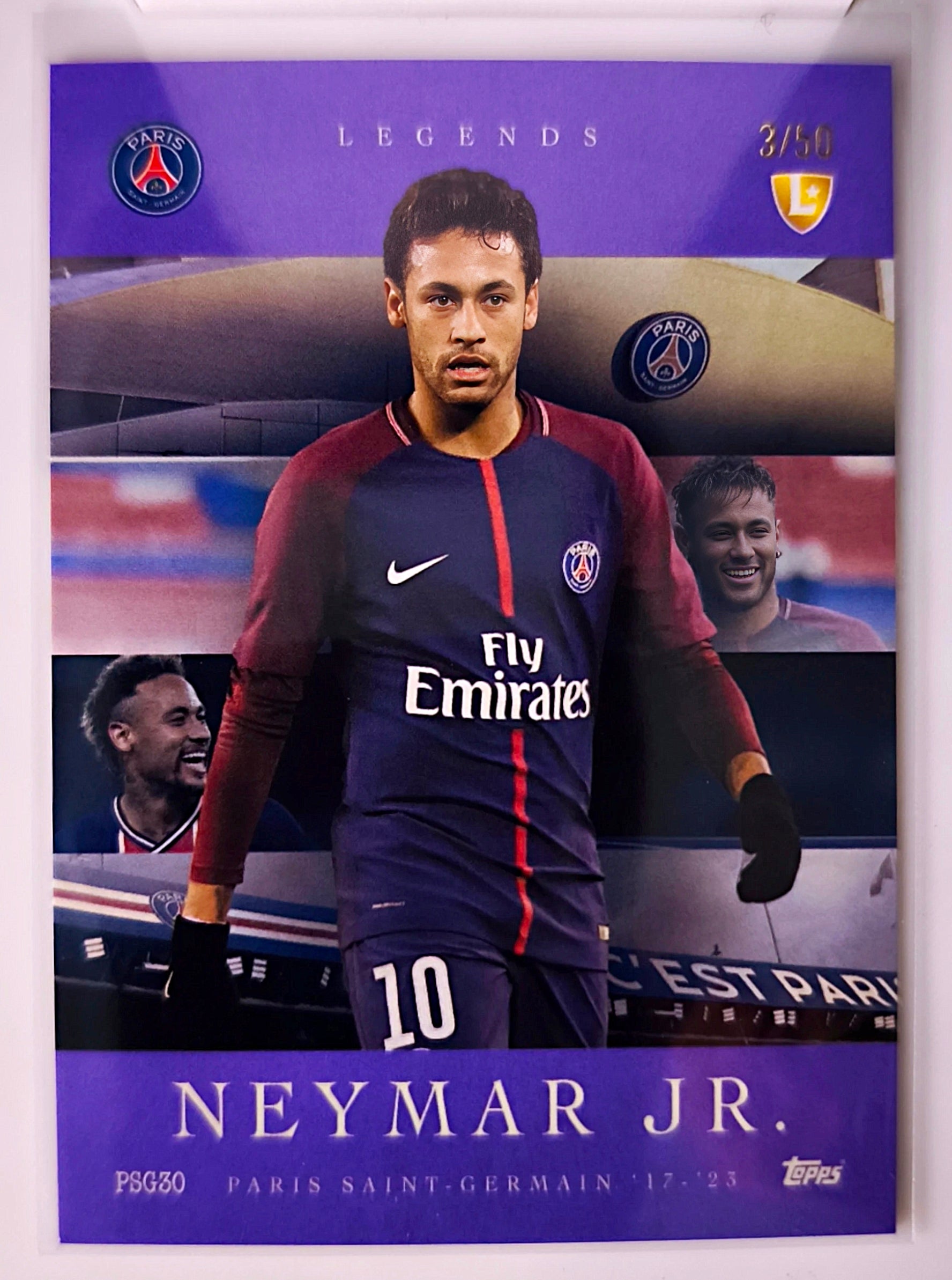 Neymar Jr. Legends 3/50 - Topps Total Football Paris Saint-Germain 🔥