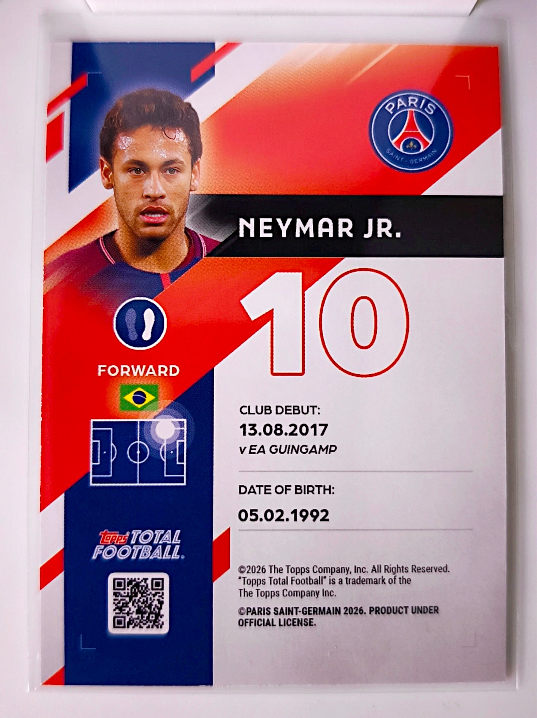 Neymar Jr. 11/99 - Topps Total Football Paris Saint-Germain 🔥
