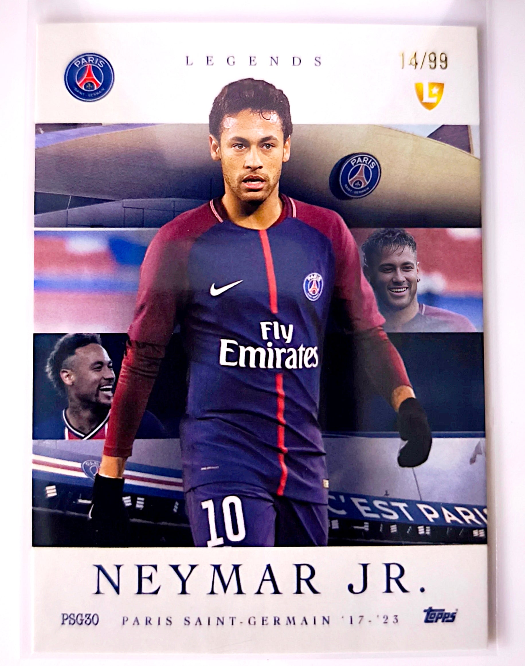Neymar Jr. Legends /99 - Topps Total Football Paris Saint-Germain 🔥